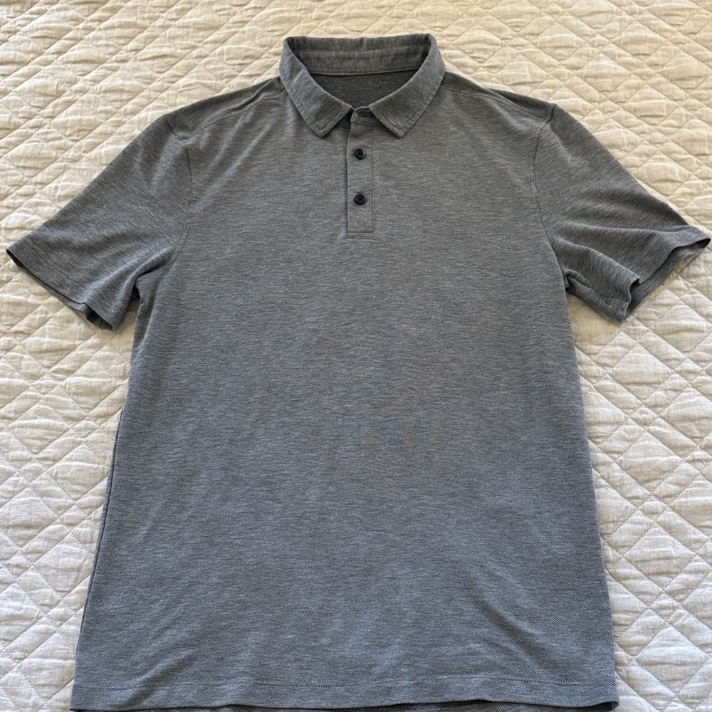 Lululemon Men's Gray Polo Shirt